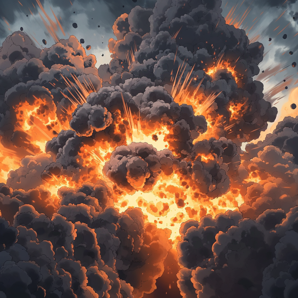 WIP Explosion digital artwork